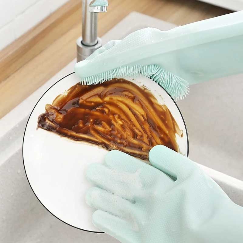 Küchenreinigung Handschuhe Haushaltshandschuhe Gummishellhandschuhe zum Waschen von Geschirr