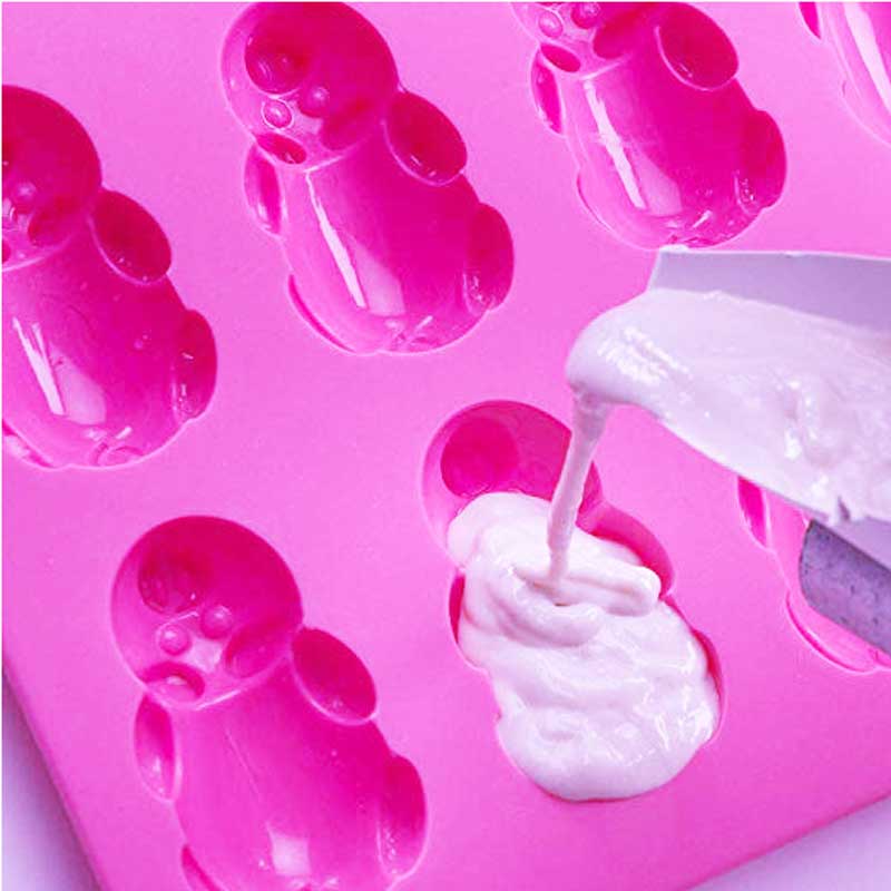 Silikonform 12 kleine Schweinekuchenform für Kuchen Backform Dekoration Formwerkzeuge