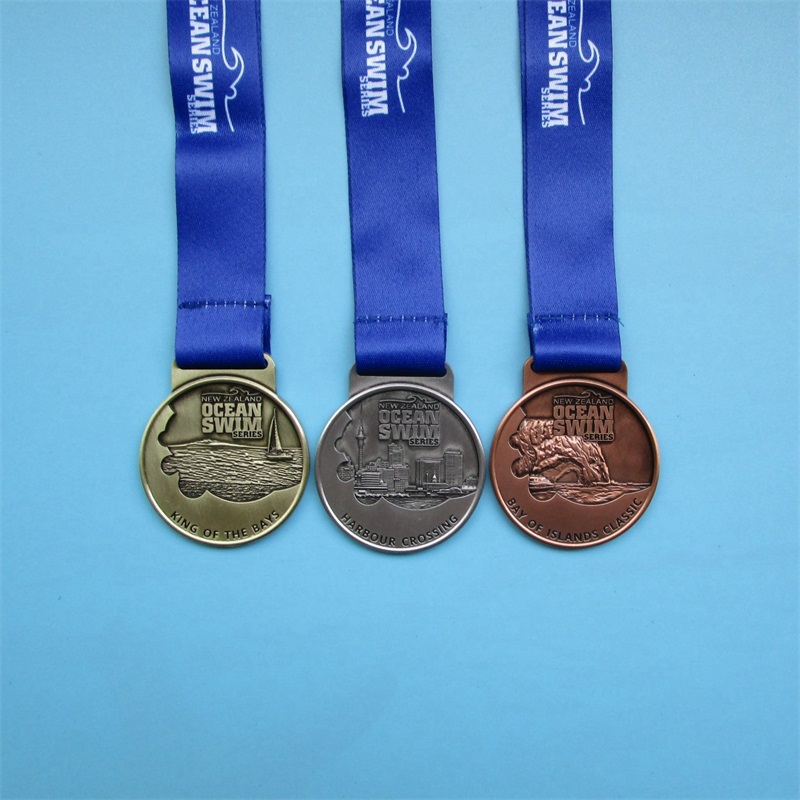 Sportmedaillen Hersteller Metall plattiert Gold Silber Kupfer Medaillen