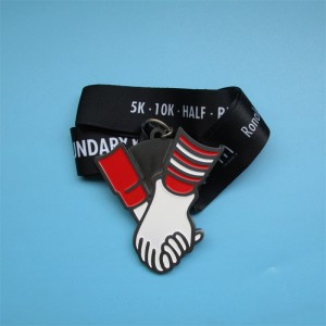 Triathlonmedaillen Entwerfen Sie Ihre eigene Sportlegierungsmedaille mit Band