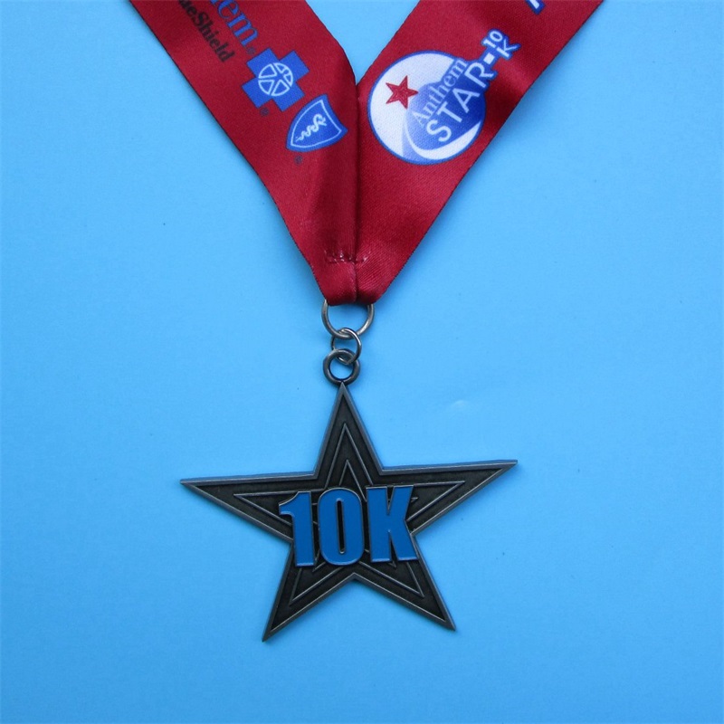 Triathlonmedaillen Entwerfen Sie Ihre eigene Sportlegierungsmedaille mit Band
