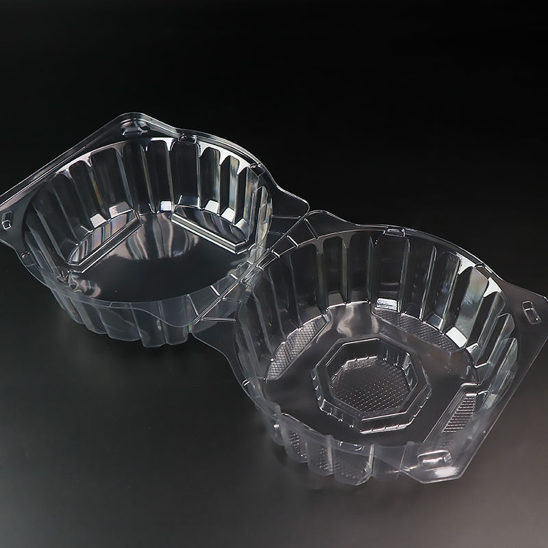 Transparent RPET oder Haustier Clamshell Blisterbehälter für 1 Pfund Salat Kräutersalat -Blattverpackungsschachtel