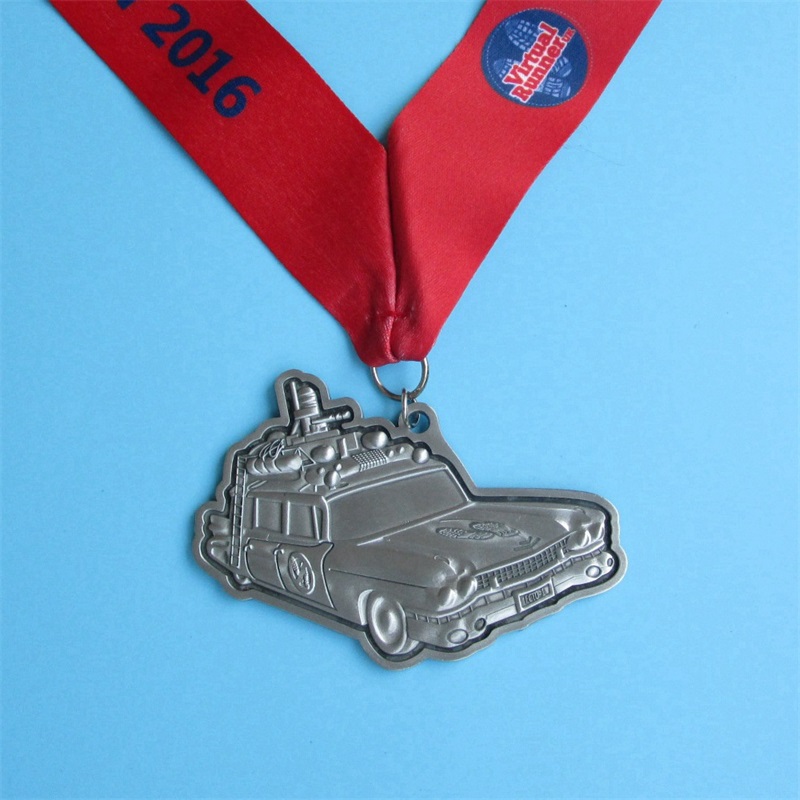 Virtual Run Medal Car Design 3D Metallbügel Goldmedaillen Custom Sportmedaille