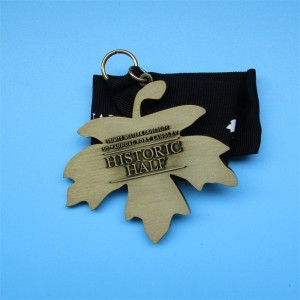 Blatt Design Professional Custom Run Medal Holiday Run Medaillen