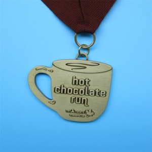 Blatt Design Professional Custom Run Medal Holiday Run Medaillen