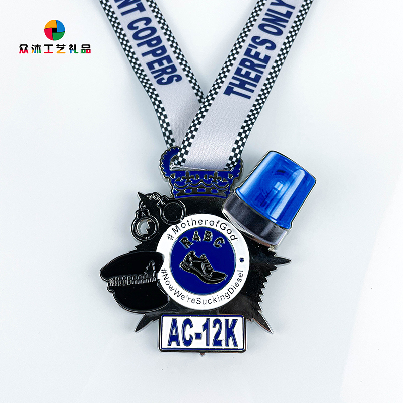 Einzigartiges Design Custom Logo LED Sportmedaillon Metal 3D Emaille Medaillen für Souvenir