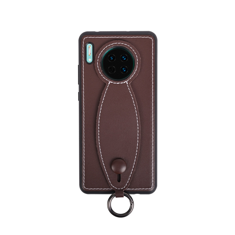 Geeignet für Huawei Mate30/PRO30 Mobilfunkkoffer, italienisches Kalbskin, personalisierte Handgurte -Halterungstyp -Mobiltelefonschutzleder, mit gutem Herbstbeständigkeit, Haltbarkeit und Schutz