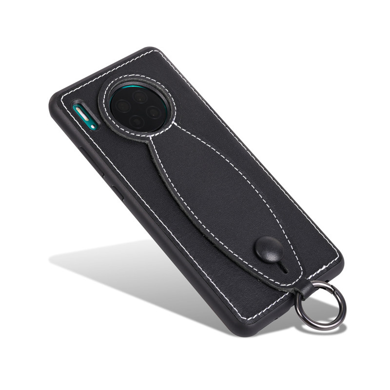 Geeignet für Huawei Mate30/PRO30 Mobilfunkkoffer, italienisches Kalbskin, personalisierte Handgurte -Halterungstyp -Mobiltelefonschutzleder, mit gutem Herbstbeständigkeit, Haltbarkeit und Schutz