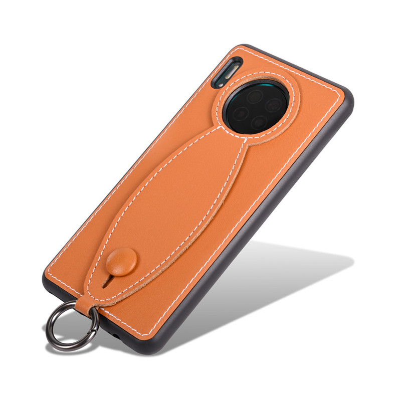 Geeignet für Huawei Mate30/PRO30 Mobilfunkkoffer, italienisches Kalbskin, personalisierte Handgurte -Halterungstyp -Mobiltelefonschutzleder, mit gutem Herbstbeständigkeit, Haltbarkeit und Schutz