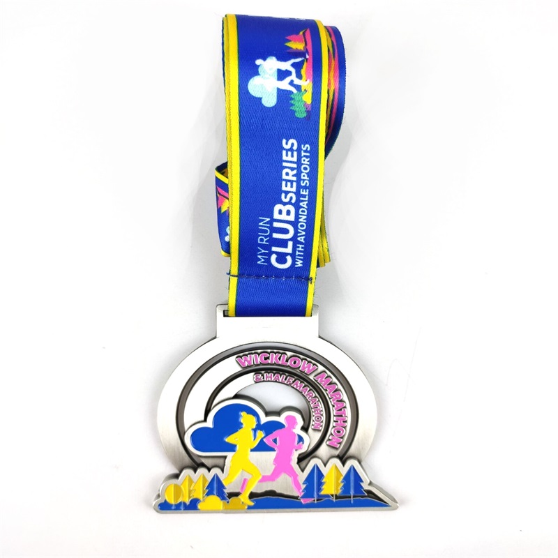 Marathon Laufmedaillen farbenfrohe weiche Emaille -Metallmedaillen