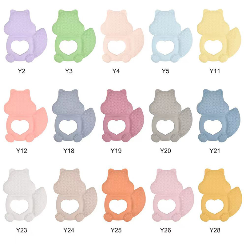 Eichhörnchen -Cartoon BPA kostenlos Neues Baby Teether Spielzeug Silikon Baby Kaut Spielzeug Teether weiche Kauenspielzeug Baby -Kinderstangen Kochstöfe Kochfutter Silikon Teether