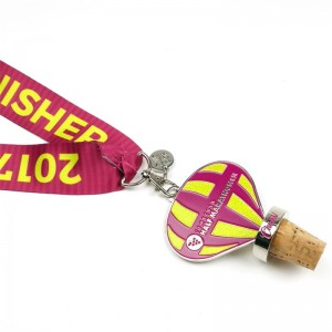 Custom Halb Marathon Medaillen Weinflaschen Stopper Vineyard -Medaille mit Charme