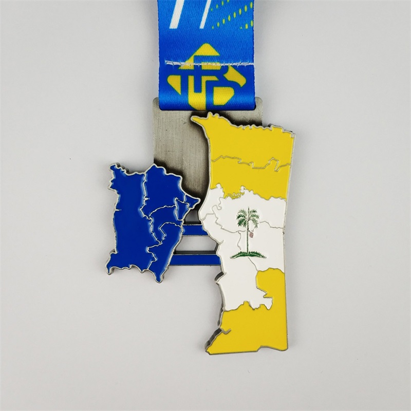 Medaillons billige Medaille 3d Gold Silber Kupfer plattiert Medaille National City Map Medaillen