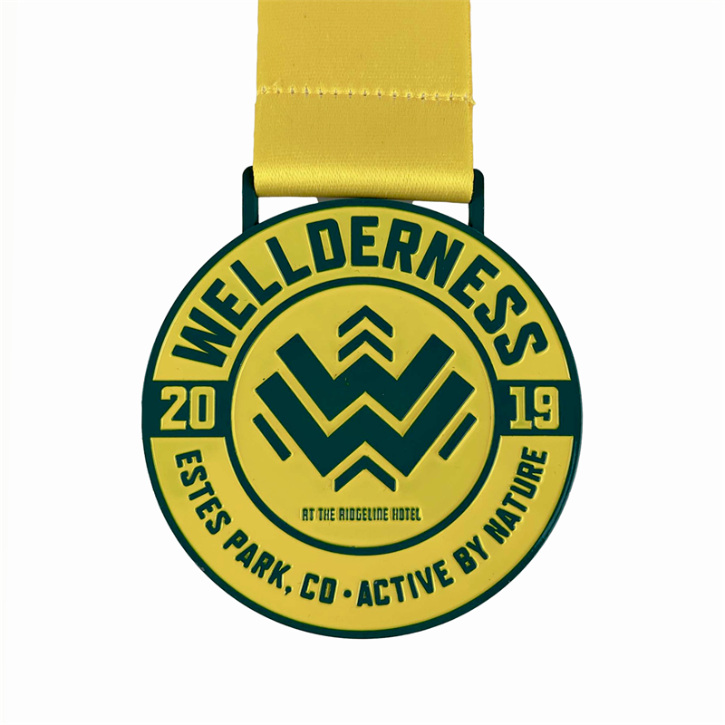 3D Gold Metal Award Marathon Laufsportmedaille Farbspray -Medaille UV -Druckmedaillen