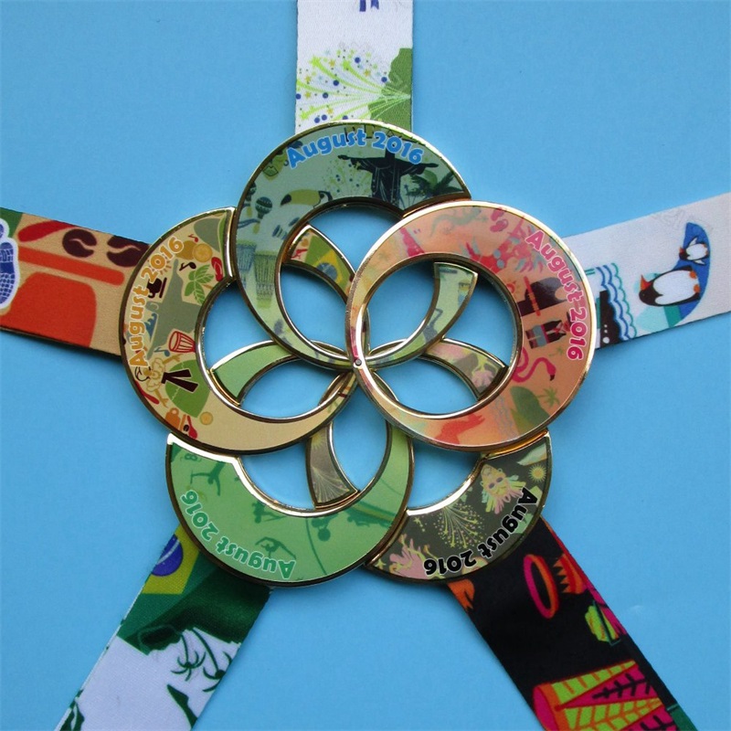 Medaille 3d UV -Druck Custom Shape Logo Metall Sportmedaille für Großhandelsalesales