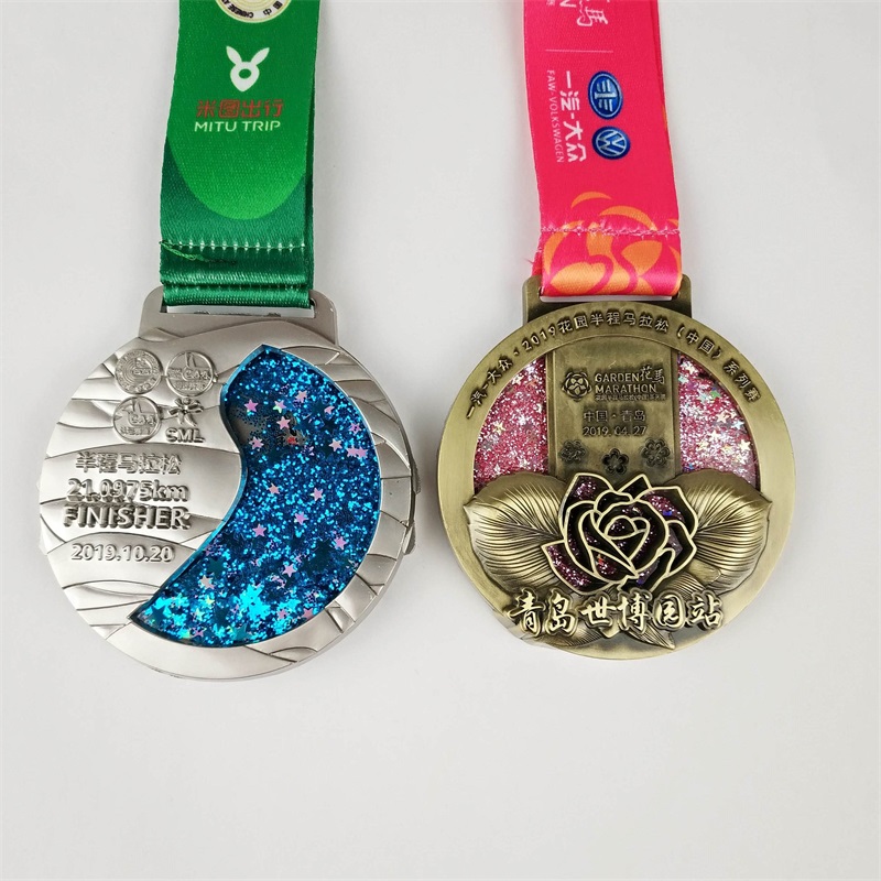 Custom Marathon Medaillen Zinklegierung der Casting Race Medal Fun Run Medal