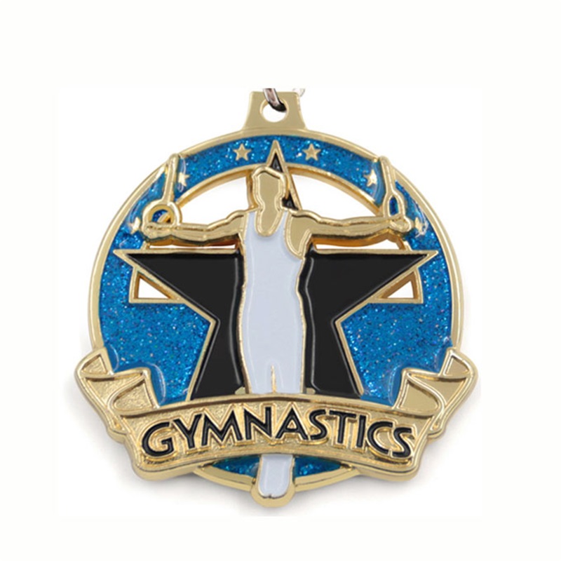 Farbe 3d Emaille Medaillen Gymnastikmedaillen Halter Medaillen Geschenk