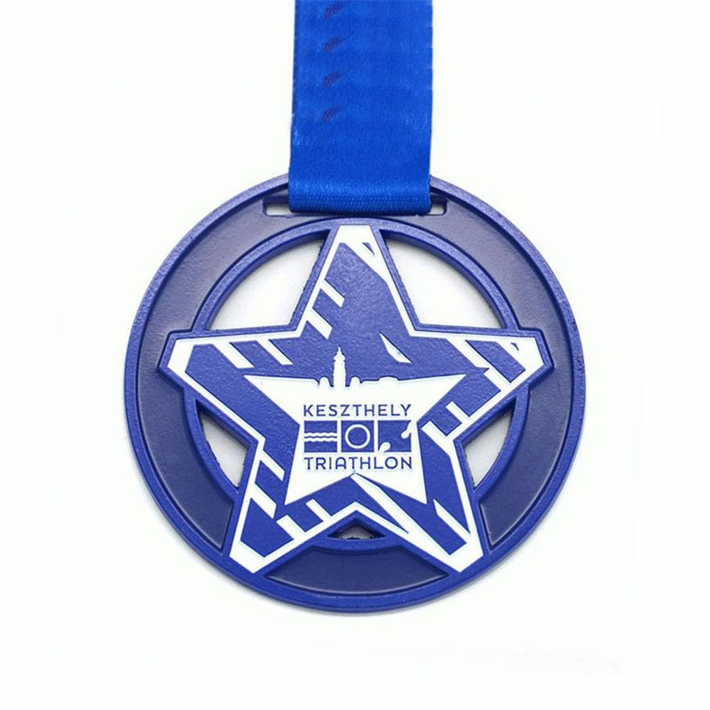 Schöne Designmedaille 3D UV Druck Emaille Medaillon Triathlon Medaillen