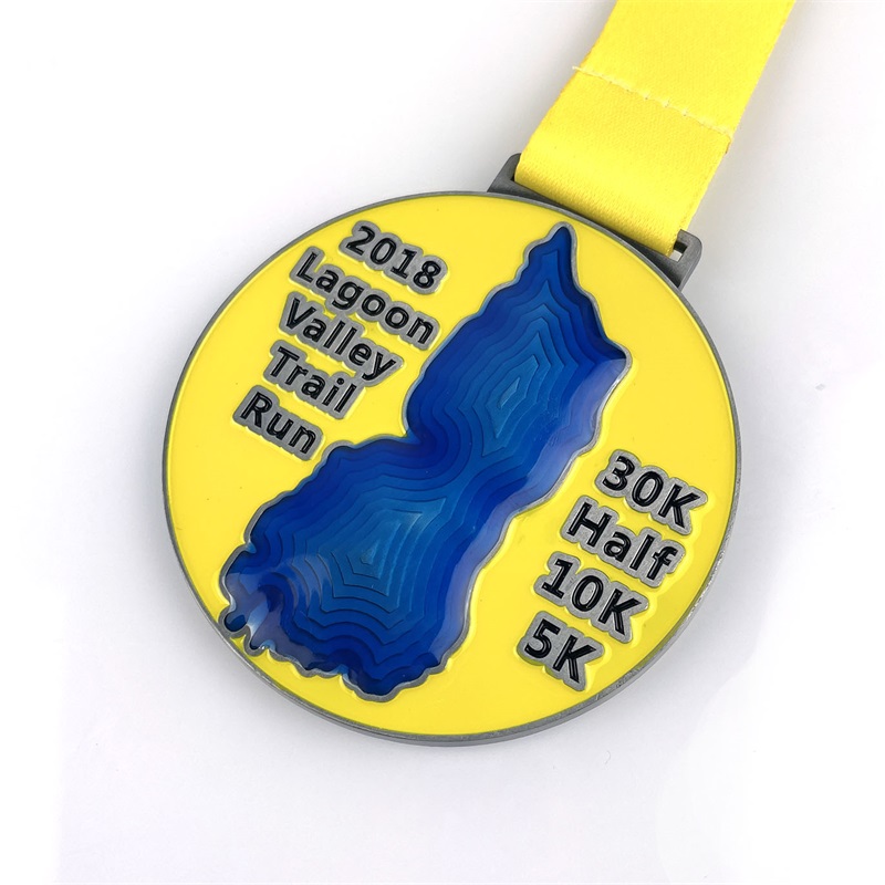 Zinklegierung Die Gussmedaille UV Print benutzerdefinierte Halbmarathon -Medaillen