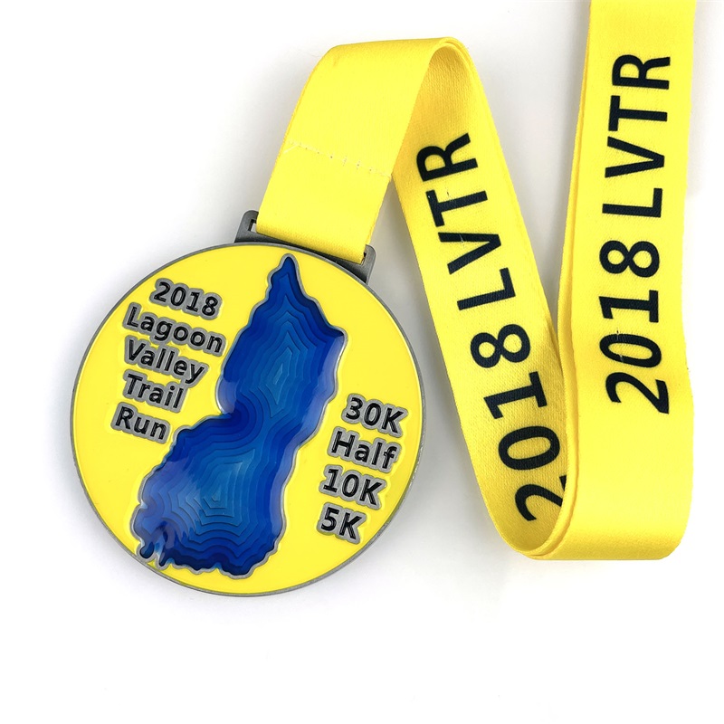 Zinklegierung Die Gussmedaille UV Print benutzerdefinierte Halbmarathon -Medaillen