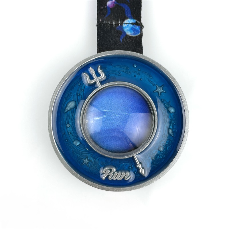 Marathonmedaille Customized UV Print Blue Emaille Religiöse Medaille