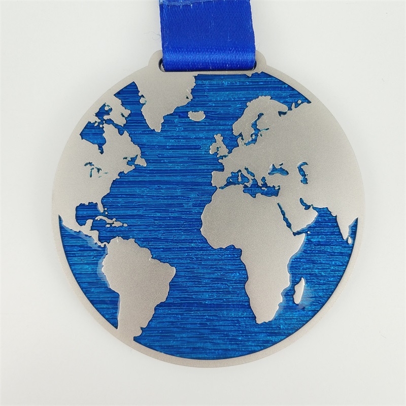 Marathonmedaille Customized UV Print Blue Emaille Religiöse Medaille