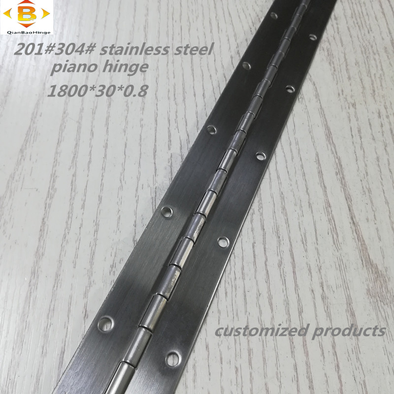 Customized Long Schinge 201#304#Dicke 0,8 mm Edelstahl Dicke Klavierscharnier kontinuierlicher Reihenschrank Klavierscharnier