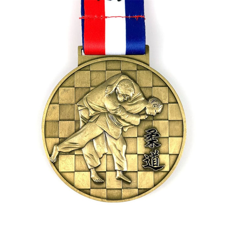 Gussmetallmedaillen Kungfu Goldmedaille Medalla de Kung Fu