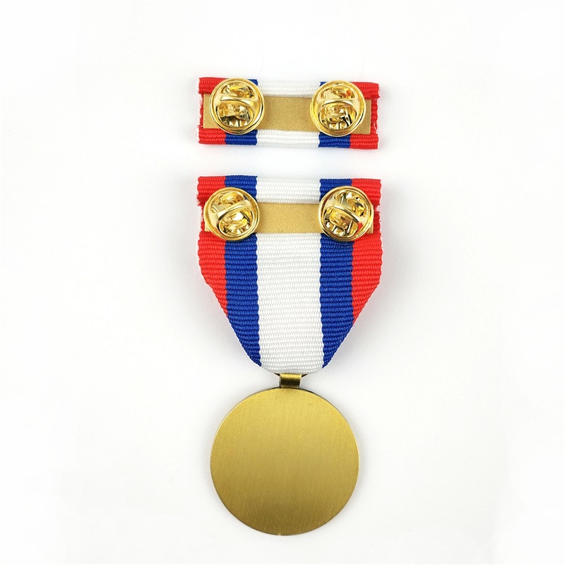 Custom 3D Gold plattiert antike Bronze -Kampagnenmedaille Ehrenmedaillen mit kurzem Band