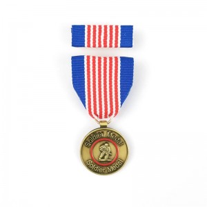 Brauch glänzende goldplattierte Firma Logo Medal of Ehrenmedaille