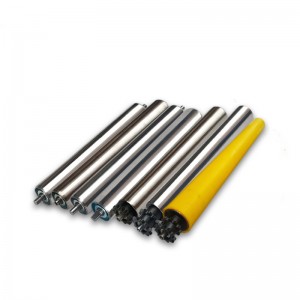 Verzinkte Rollenrolle Edelstahl Gummi -Rollen -Förderburder -Fließblock -Rollwalzen -Walzen -Roller -Walzen -Roller -Roller -Roller -Roller -Accessoires