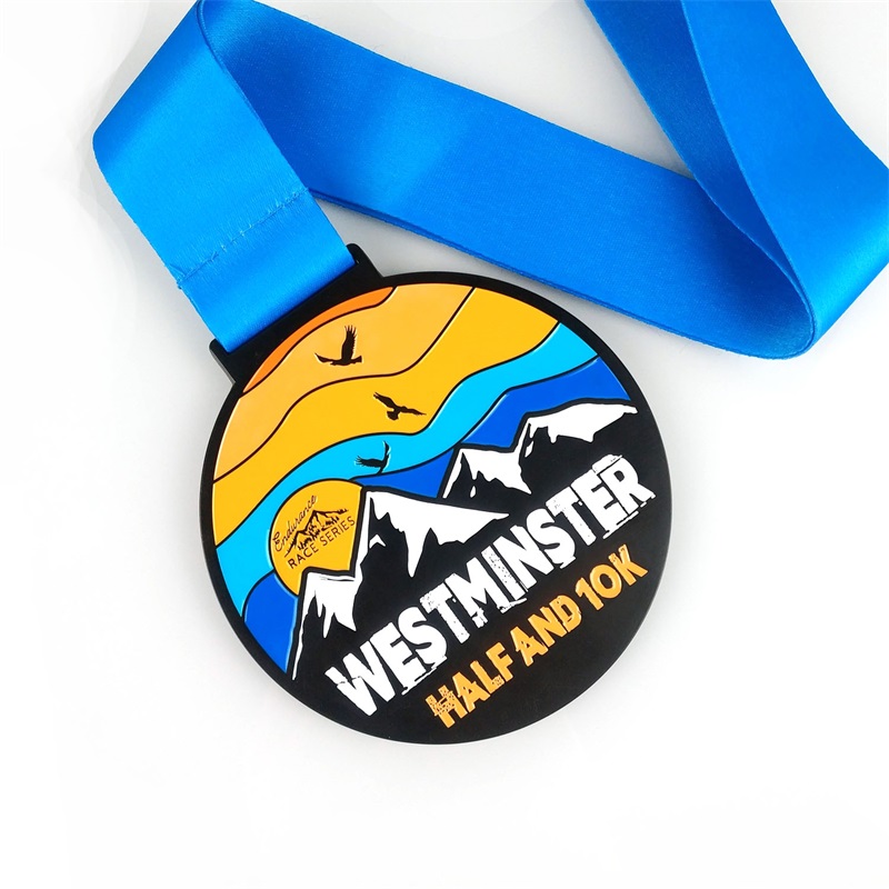 Gag Factory Custom Logo Award -Medaillen mit Band Blank Gold Silber Bronze Ehren Radfahren Running Marathon Metall Sportmedaille