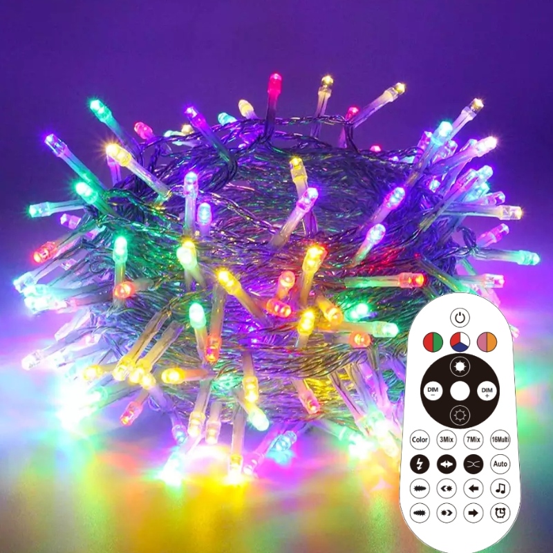 Urlaub Outdoor Girlande Beleuchtung Hochzeitsfeier LED Zauberfarben Fairy String Weihnachtsdekorationslichter Lichter