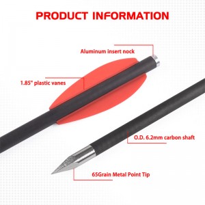 Elongarrow 119612-05 16 cm Pistolenquerbrustschrauben Kohlenstoffpfeilschrauben mit 2pcs roter Schaufel
