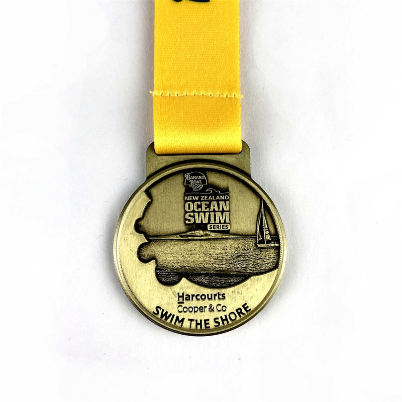 Schwimmwettbewerbsmedaillen Souvenir Zinklegierung offizieller Sportmatch Award -Medaille