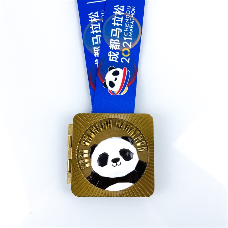 Panda Design Quality Custom Marathon Medal Metal Sport Medal Medaille