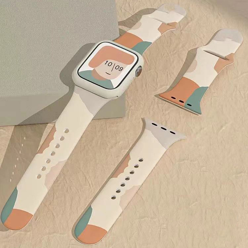 Weiche Silikon wasserdichte Band Armbänder Ersatzriemen für iWatch