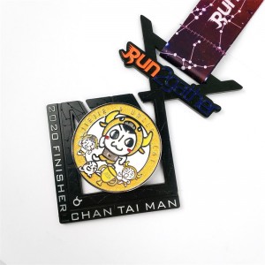 Knebel Großhandel Custom Logo Design Metalllegierung Running Marathon Sports Honor Medal