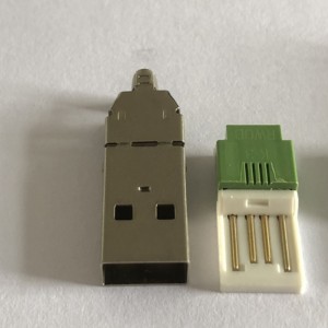Nickel-plattierter USB-Typ-A-Schwanzbuchse 3-in-1-PC-DIY-Adapter.