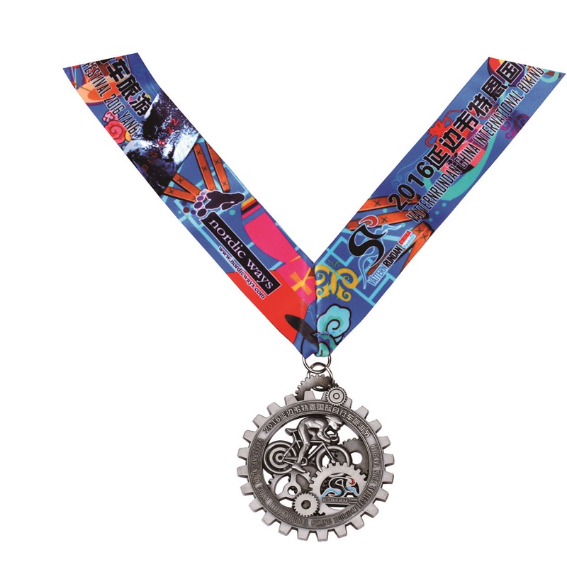 Fahrrad -Rennmedaille -Substanzen angepasst Triathlonmedaille Globale Geschenke