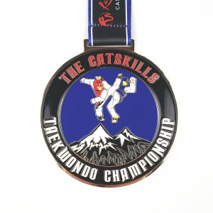 Benutzerdefinierte Metallkreisform geprägtes Design Emaille Medaillen