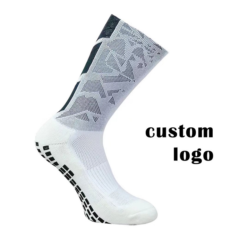 Benutzerdefinierte Designs Grip Socken professionelle sportliche Mid Calf Crew Fußball Sport Fußball Anti -Slip -Grip -Socken