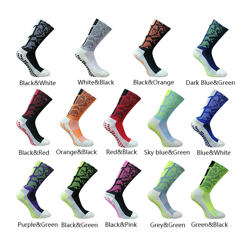 Benutzerdefinierte Designs Grip Socken professionelle sportliche Mid Calf Crew Fußball Sport Fußball Anti -Slip -Grip -Socken