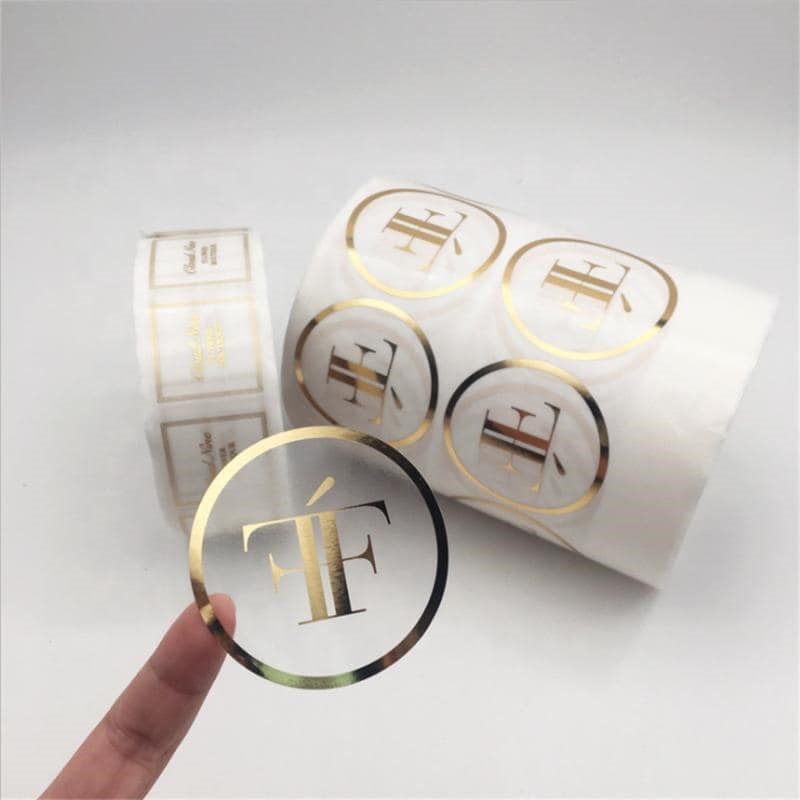 Rundes Bronzing -Etikett Aufkleber, Bronzing Transparent Etikett, Customized Bronzing Label Aufkleber
