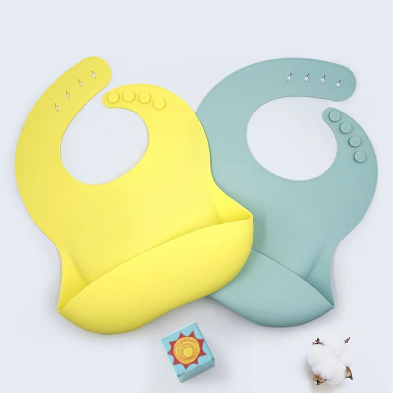 Baby Silikon Labber Baby 's Festes Silikon -Lätzchen Wassertasche wasserdicht und schmutzsicheres Baby Bib