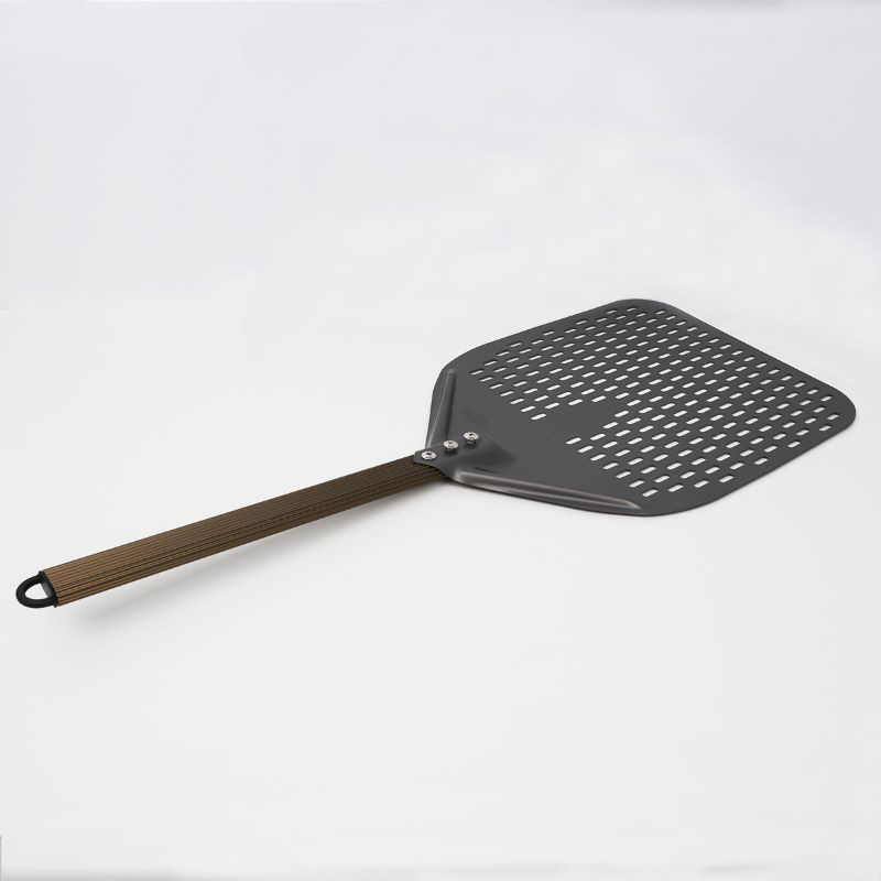 Abnehmbarer Griff hart anodiziert 12ich 13 Zoll 14 Zoll 16 Zoll perforiertes Aluminiumpizza Pizza Schaufel Pizza Spatel