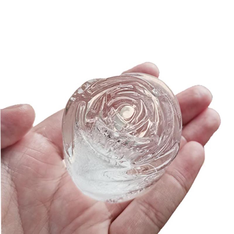 Silikon 3D Rose -Eisform großes Eiswürfelschale, 4niedliche blumförmige Eis, Silicon Gummi Spaß großer Eisballhersteller für Cocktailsaft Whisky Bourbon Gefrierschrank, Geschirrspüler, drei Farbe