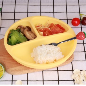 Silikonbabysaugne Tassen, Kleinkind-Selbstfress-Saugbecher, Silikon-Baby-Fütterungsplatte geteilte Silikongerichte für entwöhnte Babys, BPA-freie, Mikrowelle, Geschirrspüler und Ofen sicher-Baby-Fütterungsschalen