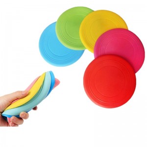 Hund Silikon Frisbee Welpen Flugmaschine Spielzeug Weiche Schwimmscheibe Haustier Reaktion Training Interaktiver Spielzeug Haustier Outdoor Sports Spielzeug, Umweltgesundheit Silikonmaterial