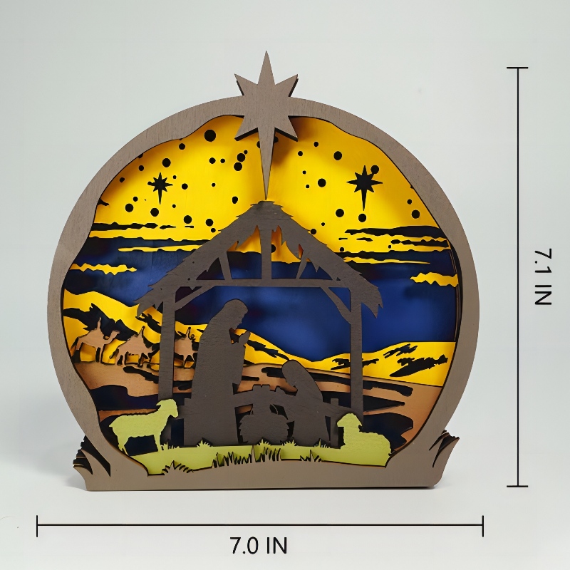 3D -Holzhandwerkdekoration